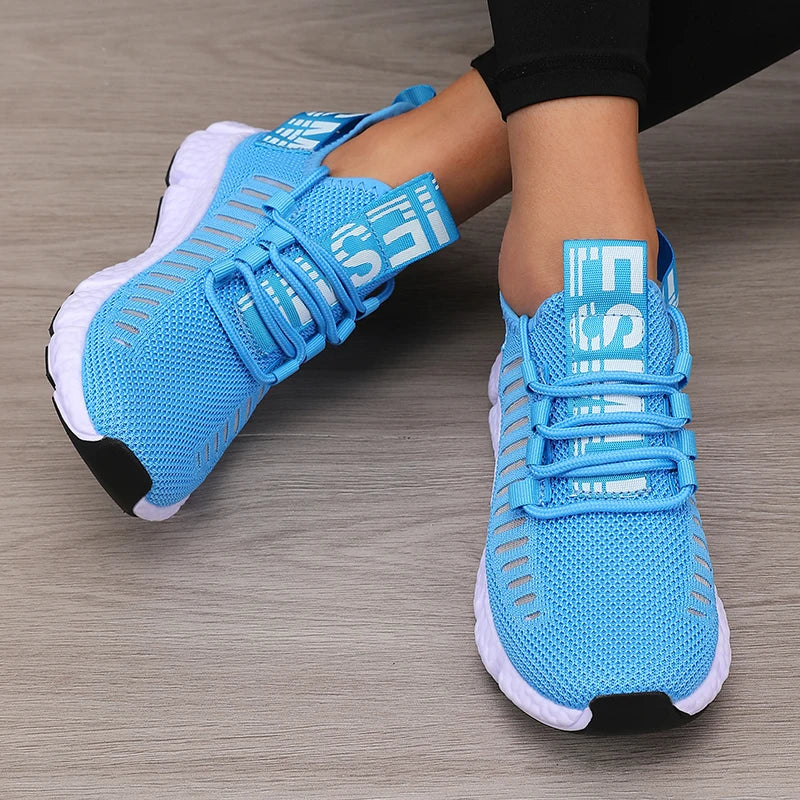Women's Sports Shoes Mesh Lightweight Soft Sole Jogging Strap Breathable Fashion Sports Walking Casual Tennis Flat Shoes for Men - Buy online at  Vibe In Cart.