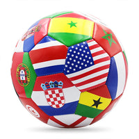 Flag Printed Soccer Ball Official Size 5 Soccer Match Ball Outdoor Match Game Football Pvc 2.7Thickened Team Training Footy Ball - Buy online at  Vibe In Cart.