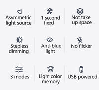 LED Desk Lamp for Monitor with RGB Backlight and Touch Controls