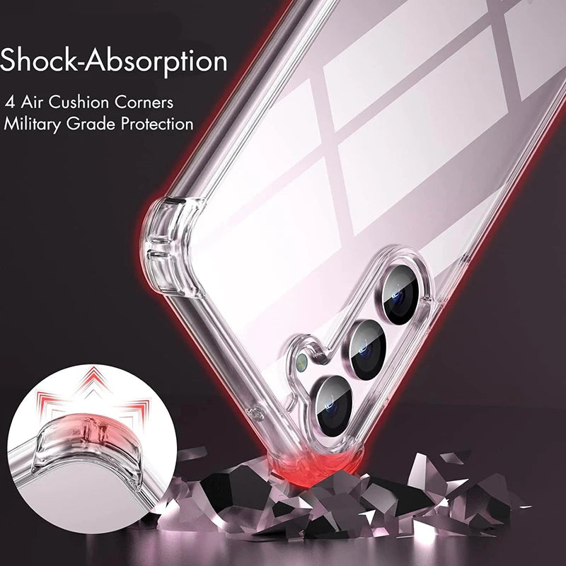 Transparent Shockproof Silicone Bumper Phone Case