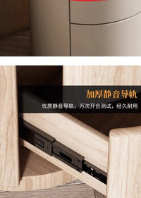 Home Living Room Sofa Side Cabinet, Creative Round Solid Wood Bedside Table, New Simple Modern Small Bedroom Storage Cabinet - Buy online at  Vibe In Cart.