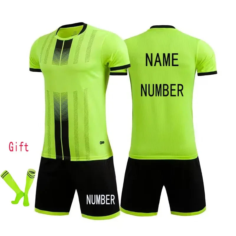 Boys Football Jersey tracksuit Child Soccer Sports Uniforms Kids Play Ball Sportswear Kits vest children's football suit Socks 1 - Buy online at  Vibe In Cart.