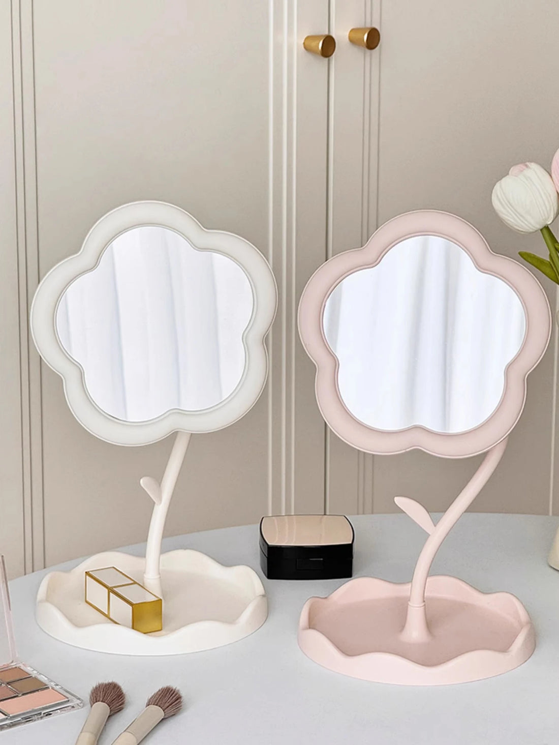 Cute Sunflower Rotatable Desktop Makeup Mirror Portable Cosmetic Vanity Mirror for Women Girls Dorm Room Gift - Buy online at  Vibe In Cart.