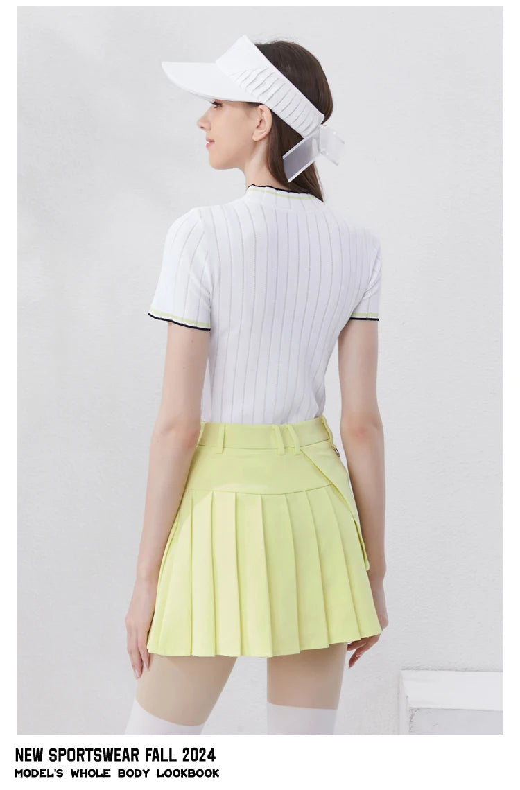 Golfist Golf New Style Short Pleated Skirt High Waist Asymmetrical Casual Gym Tennis Loose Mini Skirt With Shorts Golf Clothes