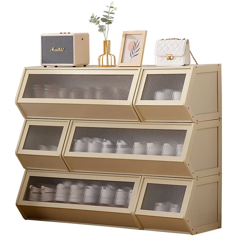 Simple shoe cabinet Household multi-functional free combination storage cabinet Shoe rack Multi-layer with door dust-proof shoe - Buy online at  Vibe In Cart.