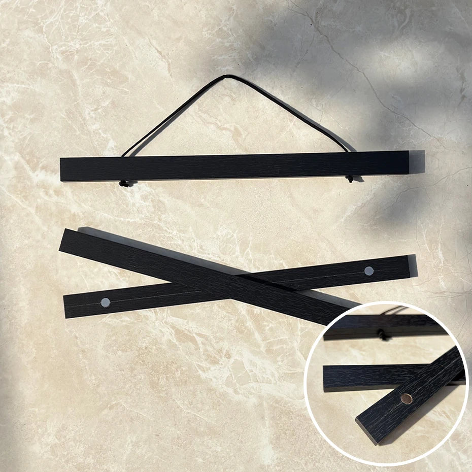 Classic Style Wooden Rectangle Magnetic Frame for Canvas and Posters 30x40 CM and 40x60 CM