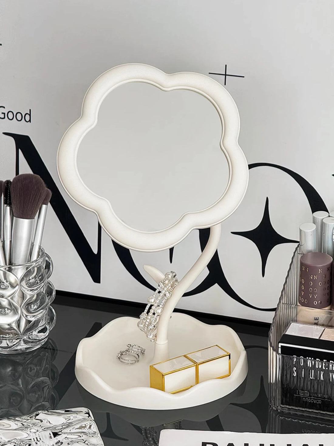 Cute Sunflower Rotatable Desktop Makeup Mirror Portable Cosmetic Vanity Mirror for Women Girls Dorm Room Gift - Buy online at  Vibe In Cart.