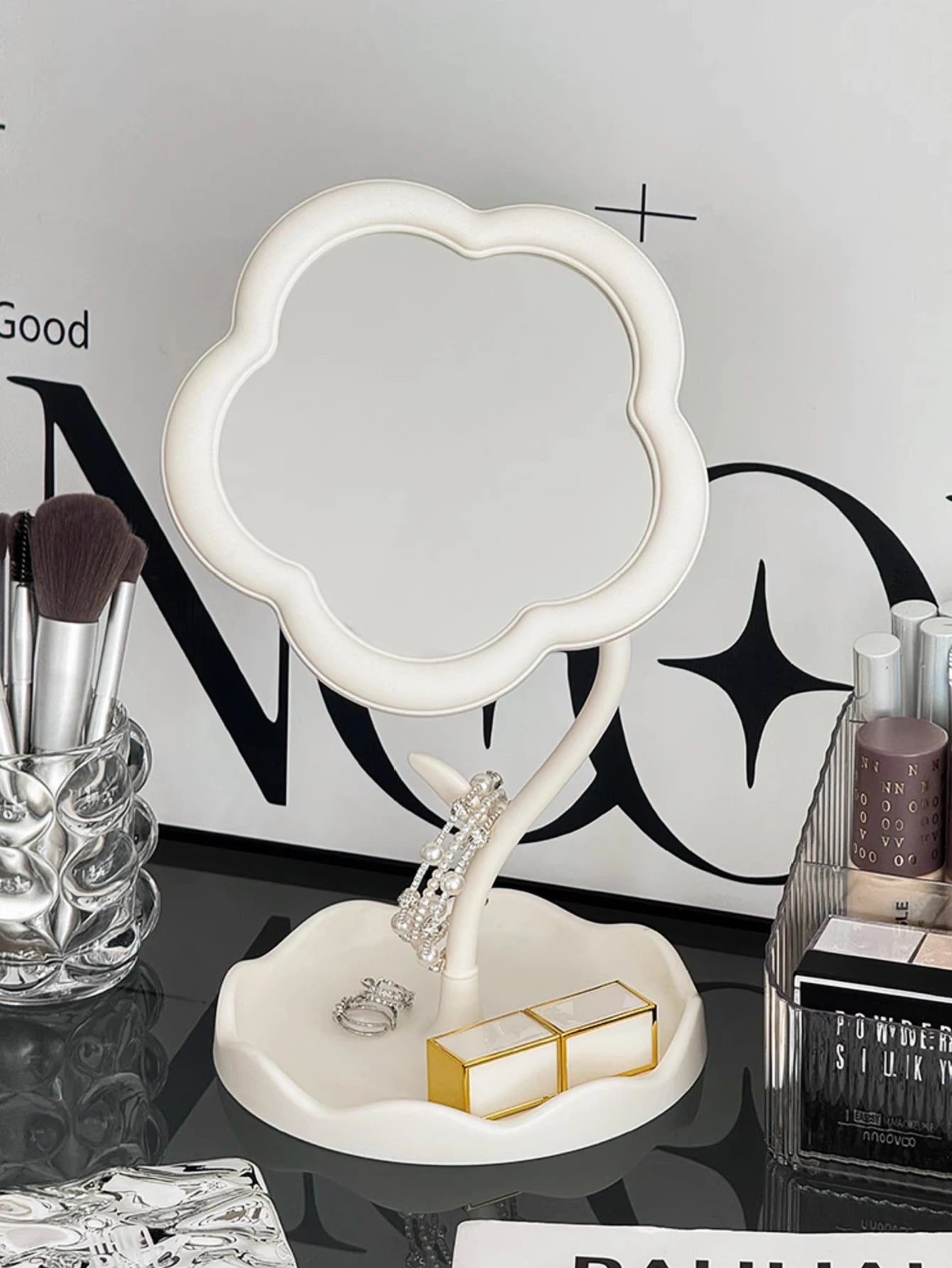 Cute Sunflower Rotatable Desktop Makeup Mirror Portable Cosmetic Vanity Mirror for Women Girls Dorm Room Gift - Buy online at  Vibe In Cart.