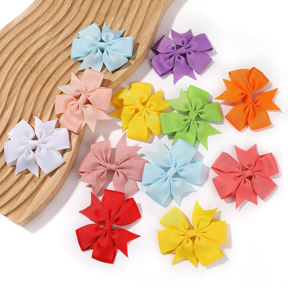 20/40Pcs Sweet Random Candy Color Bow Hair Clip Set for Baby Girls Cute Ribbon Hairpin Kids Headwear Kids Hair Accessories Gifts - Buy online at  Vibe In Cart.