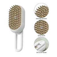 New Cat Dog Pet Spray Massage Brush One Button Steam Spray Folding Rotatable Floating Hair Bath Hair Removal Brush Comb - Buy online at  Vibe In Cart.