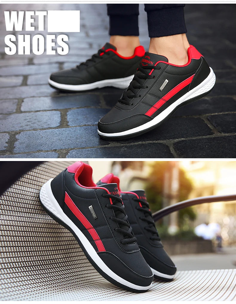 Waterproof Men's Sneakers For All Season Plus Size 38-47 Casual Shoes For Men Lace Up Lightweight and Soft - Buy online at  Vibe In Cart.