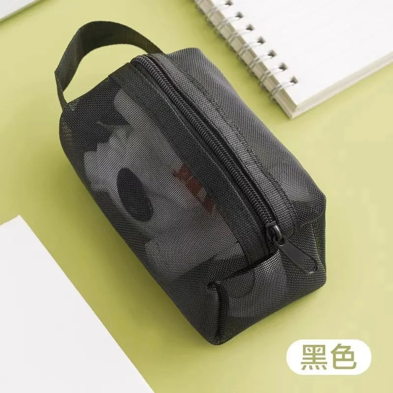 Black Transparent Portable Cable Organizer Bag for Travel Accessories