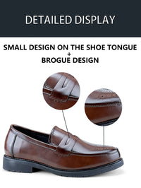 Men's Formal Leather Shoes British Style Oxford Loafers Round Toe Breathable Non-Slip Business Dress Wedding Office Casual Shos - Buy online at  Vibe In Cart.