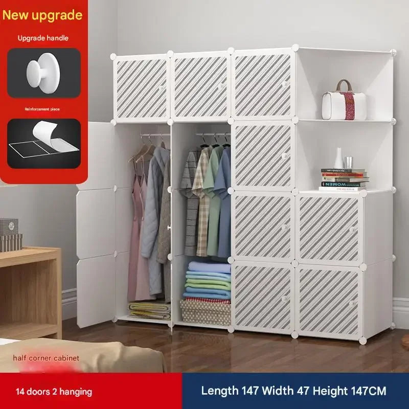 Modern Wooden Wardrobe with Shelves for Jewelry and Makeup