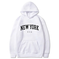 Men Women New York U.S.A City Hoodies Fashion Letter Printed Graphic Sweatshirts Loose Casual Harajuku Hooded Pullover Sportwear - Buy online at  Vibe In Cart.