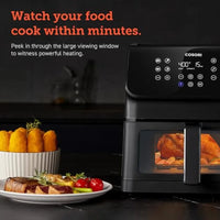 Large Compact Air Fryer with 6.5 Quart Capacity for Home Kitchen Use Features 12 OneTouch Savable Custom Functions Includes Coo - Buy online at  Vibe In Cart.
