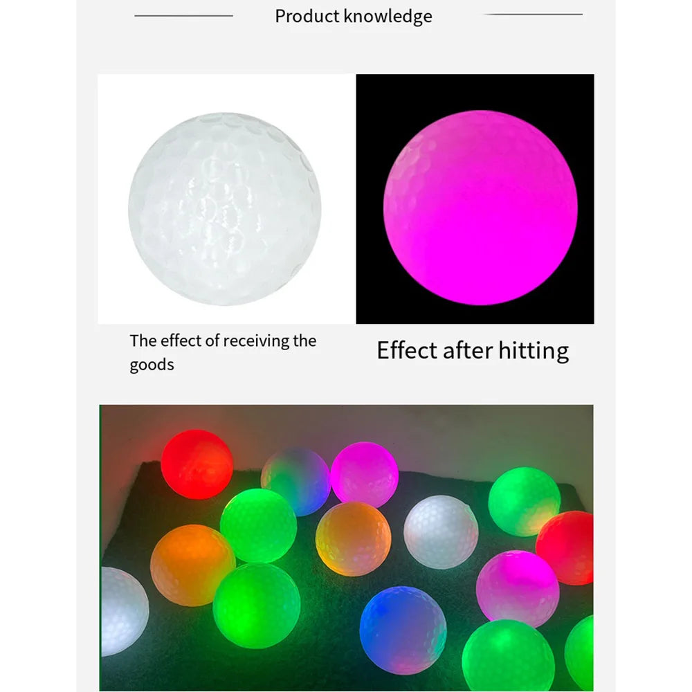Glow Golf Balls for Night Sports,Luminous Golf LED Ball Glowing in The Dark,Long Lasting Bright Luminous Balls - Buy online at  Vibe In Cart.