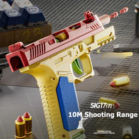 Continuous Firing Building Block Toy Gun Shell Throwing  Airsoft Blowback Empty Hanging Pistol Outdoor CS Weapon for Boys Adult - Buy online at  Vibe In Cart.