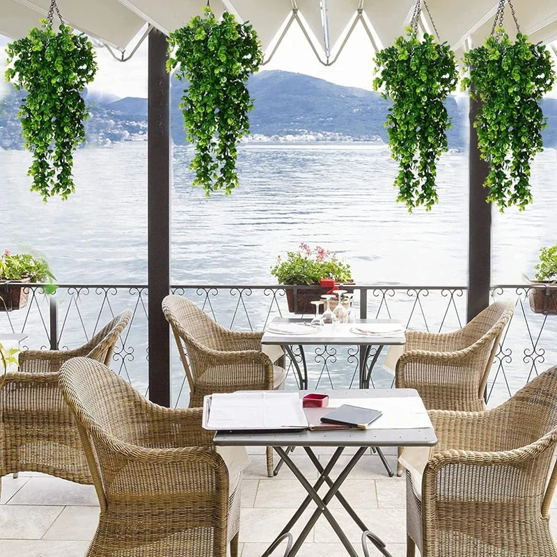 1Pcs Artificial 5Forks Rattan Eucalyptus Wall Hanging Simulation Greenery Fake Hanging Plants Vine Diy  Home Outdoor Decor Plant - Buy online at  Vibe In Cart.