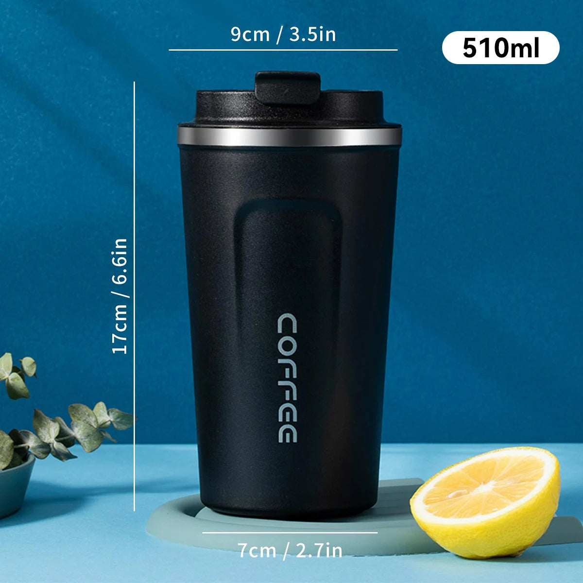 WORTHBUY Thermos Cup 304 Stainless Steel Double Wall Insulated Coffee Mug Leak-proof Thermal Tumbler Travel Portable Drinkware - Buy online at  Vibe In Cart.