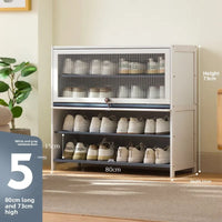 Multi-Layer Shoe Cabinet with Dustproof Large-Capacity Design