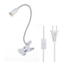 360 Degrees Flexible Gooseneck Clip-On Desk Lamp with E27 Base and Switch