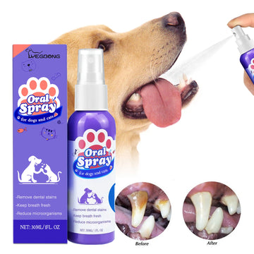 Pet Dental Spray for Dogs and Cats Freshen Breath Remove Plaque Tartar Oral Care Water Additive Easy Use 30ml No Brush Needed - Buy online at  Vibe In Cart.