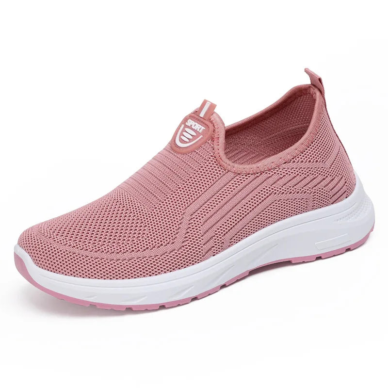 Women's Mesh Breathable Casual Shoes Large Size Soft Sole Slip-On