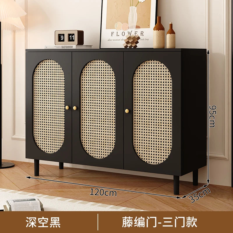 Modern Wooden Vertical Shoe Cabinet with Adjustable Shelves