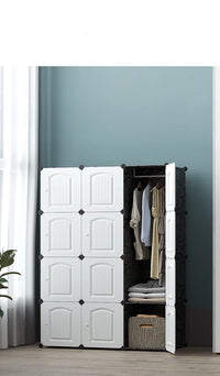 1pc/New Wardrobe Simple Cloth Wardrobe Clothes Storage Cabinet Rental House Plastic Assembly Dormitory Fabric Wardrobe Cabinet - Buy online at  Vibe In Cart.