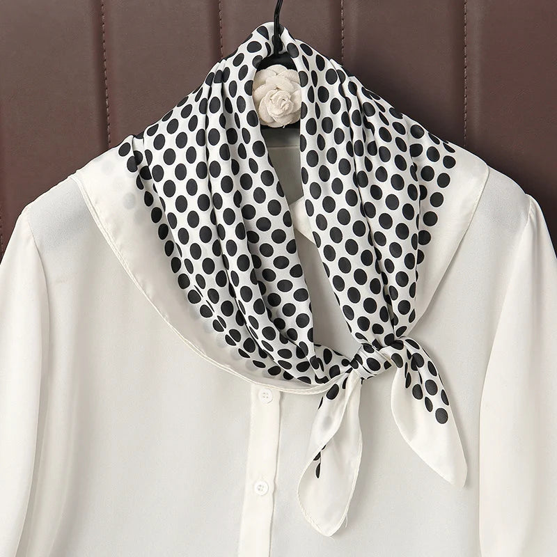 Square Satin Silk Scarf for Women, Casual All Seasons