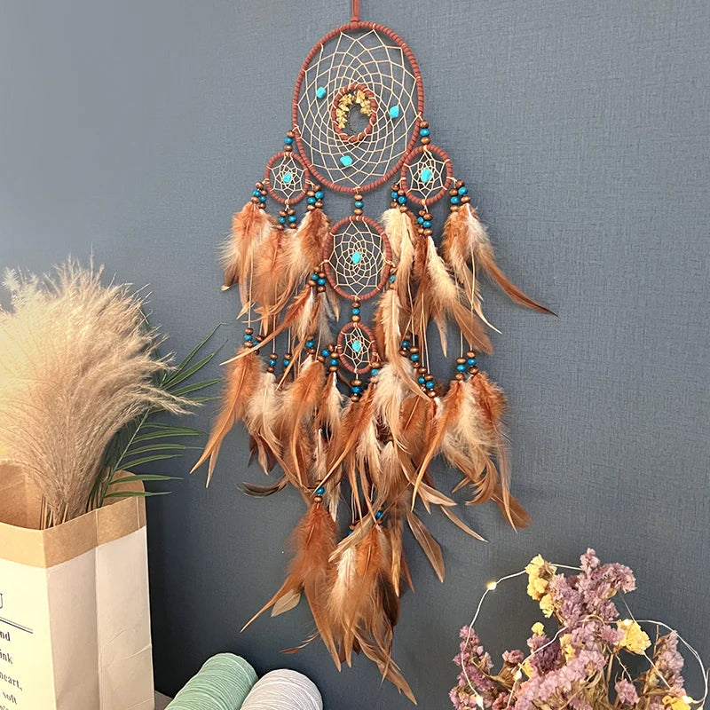 Dream Catcher Vintage Wind Chime Hanging Ornament Home Decor Indian Natural Stone Tree of Life Dream Catcher Wall Decor - Buy online at  Vibe In Cart.