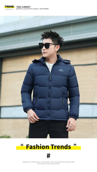 Men's Winter Jacket Windproof Thermal Hooded Parka Coat with Detachable Hood Heavy Duty Ski Jacket for Outdoor Cold Weather - Buy online at  Vibe In Cart.