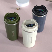 380/510ml Thermos Coffee Mug Stainless Steel Coffee Cup Temperature Display Vacuum Flask Thermal Tumbler Insulated Water Bottle - Buy online at  Vibe In Cart.