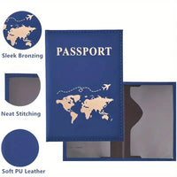 Slim Polyester Passport Cover Travel Wallet Card Case