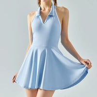 Women's High Stretch Tennis Dress with Shorts and Tummy Control