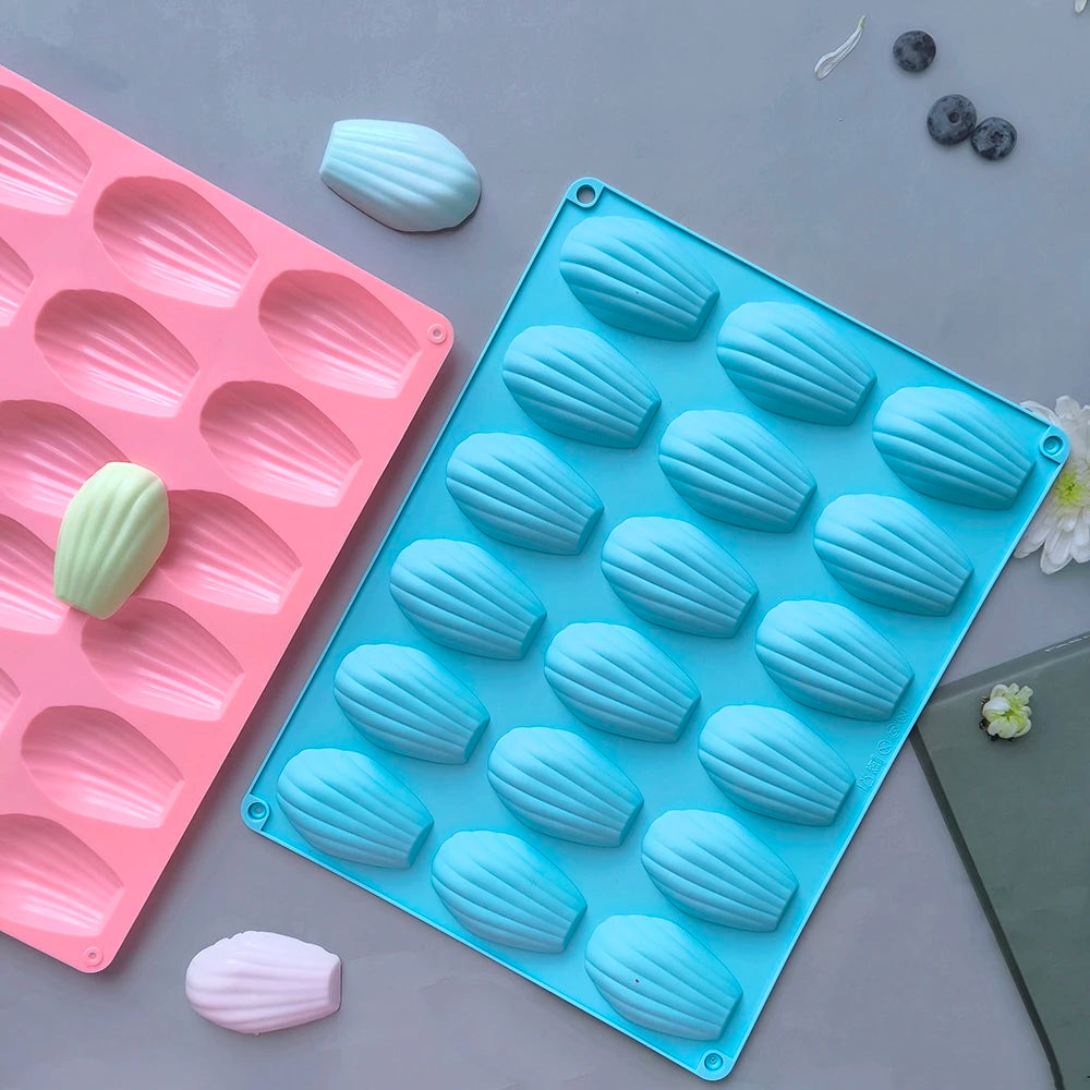 1pc 18 Cavity Madeleine Silicone Cake Mold Shell shaped Chocolate Cookie Biscuit Mould Handmade Silicone Bakeware Tools - Buy online at  Vibe In Cart.