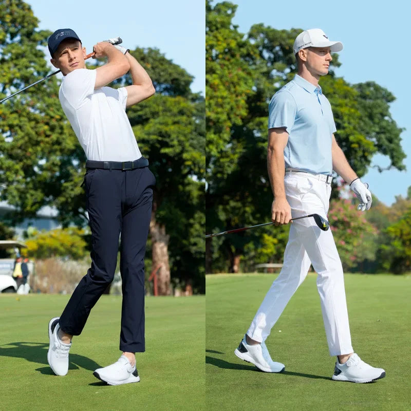 Men's Full Length Spring Summer Golf Pants in Nylon and Elastane