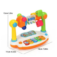 Baby Piano Toys Kids Rotating Music Keyboard Light Sound, Musical Toy for Toddlers,Early Educational Music Toy Gift For Birthday