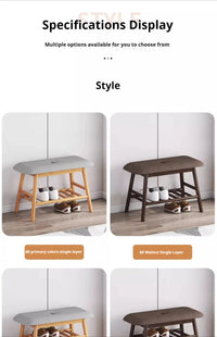 Shoe changing stool, simple doorstep stool for home use, soft cushioned stool, integrated shoe rack for entry, storage rack - Buy online at  Vibe In Cart.