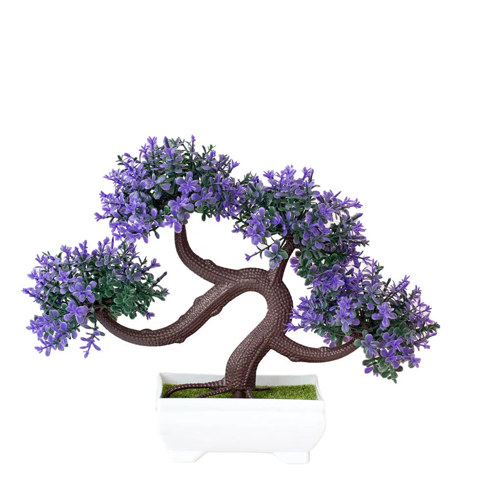 Artificial Plastic Potted Bonsai Tree for Desktop Decoration