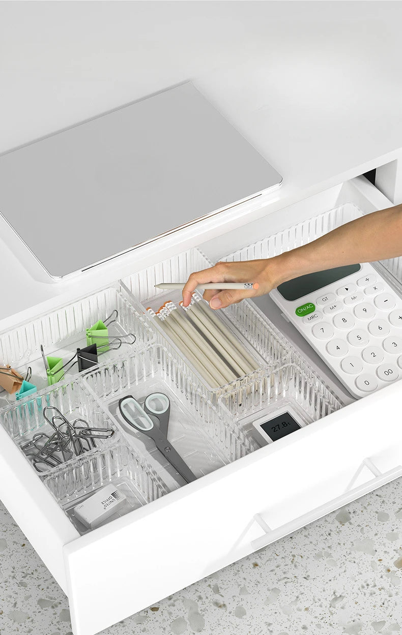 Transparent Plastic Storage Organizers Set for Drawers