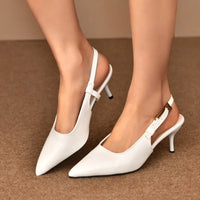 Women's Pointed Toe Thin Heel Back Strap Sandals