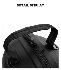 Hard Shell Nylon Golf Bag, Black, 38x34x134cm