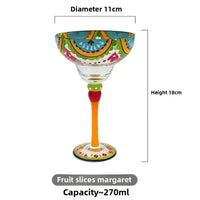 Handmade Colorful Margarita & Champagne Cocktail Glasses Set Creative Design for Home Bar Wedding Party Elegant Unique Drinkware - Buy online at  Vibe In Cart.