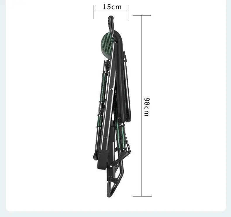 Folding Outdoor Recliner With Cotton Padding And Phone Stand