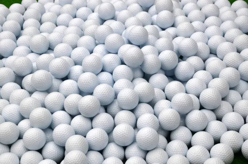 Set of 10 White Two-Piece Standard Golf Balls for Practice