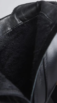 Autumn Winter Black Booties Elegant with Medium Heels Women's Ankle Boots Leather Warm Female Short Shoes Comfortable Boot Sale - Buy online at  Vibe In Cart.