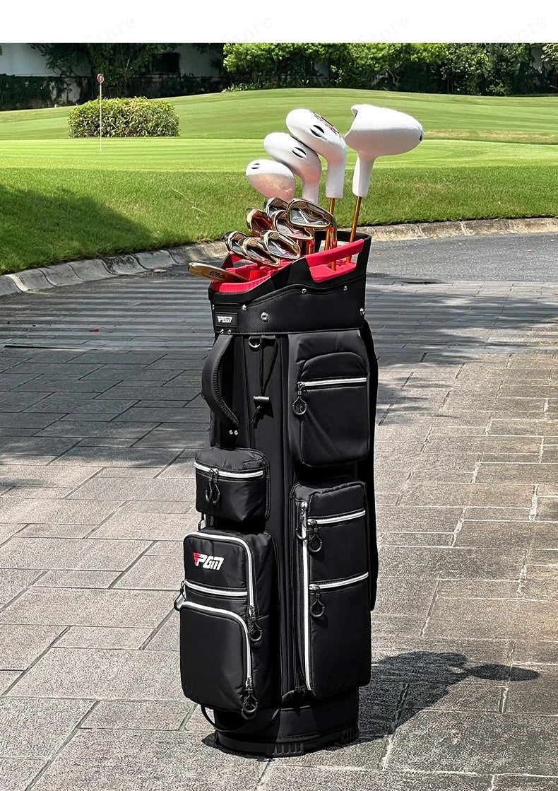 Travel Golf Bag with Fixed Club Holder, Nylon Material