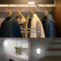 Round LED Night Light with Motion Sensor and USB Charging
